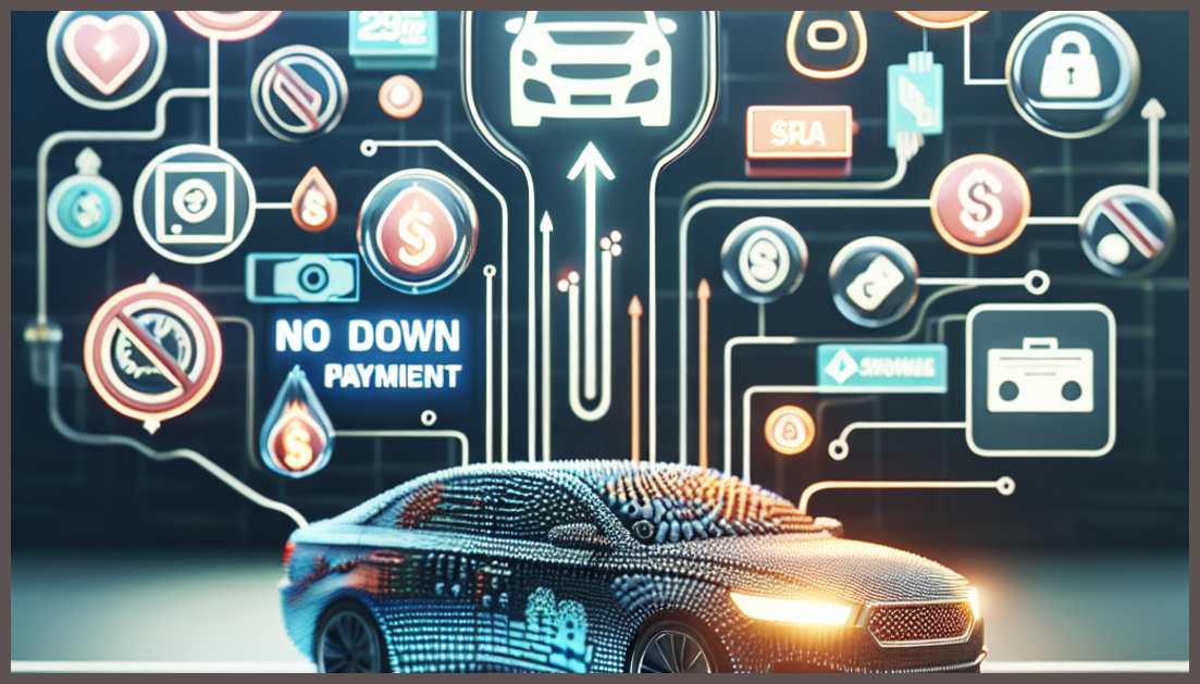 Illustration of a car insurance policy without a down payment.