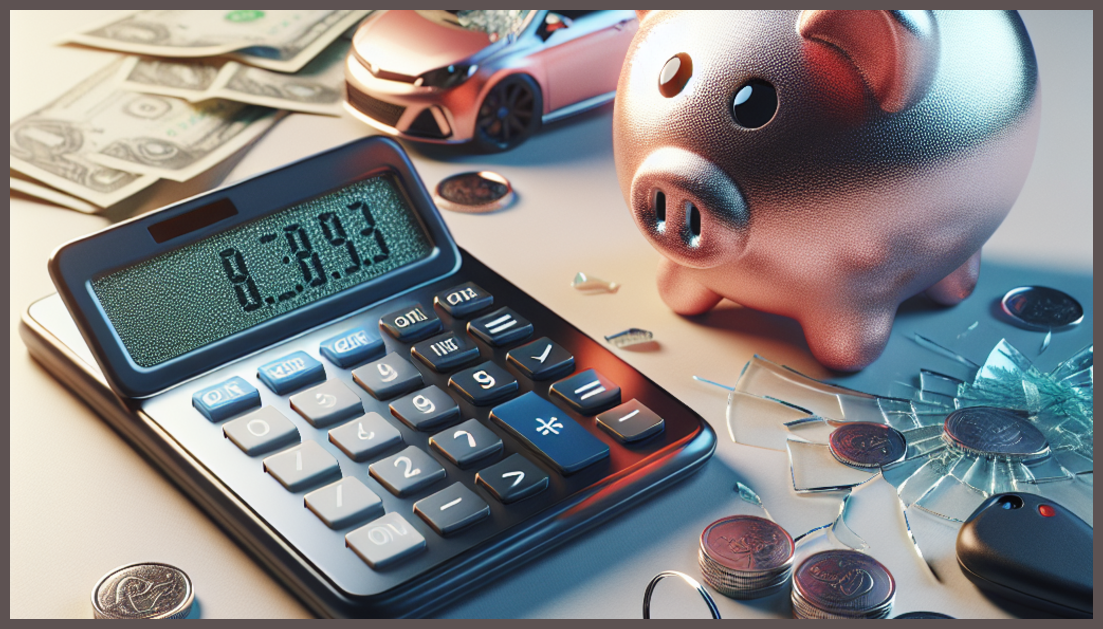 A detailed diagram illustrating costs of no down payment car insurance.