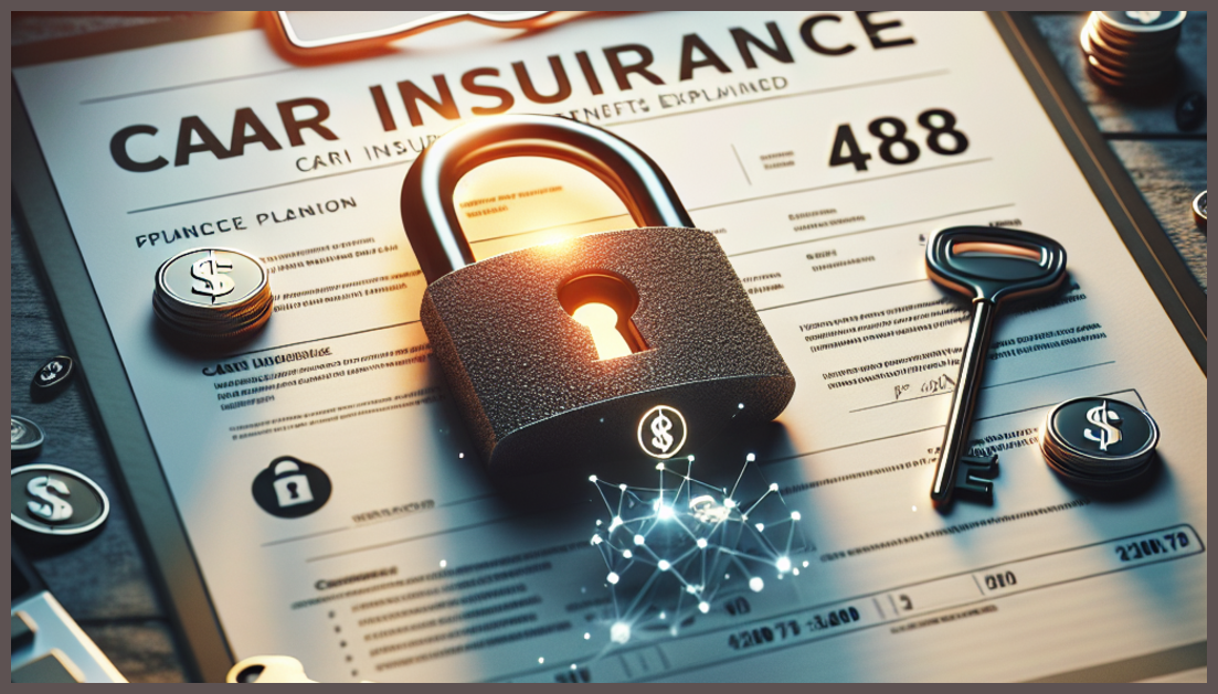 Symbolic representation of no down payment car insurance benefits.